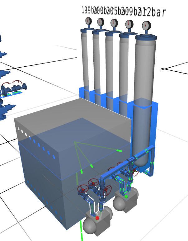 Accumulator to store pressure and control the BOP